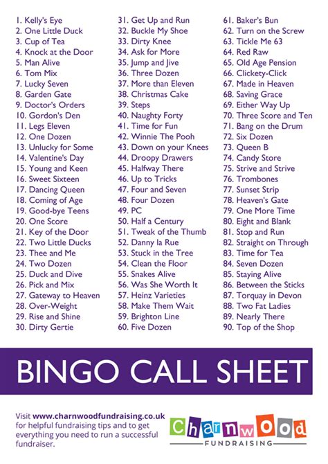 Funny Bingo Calls .